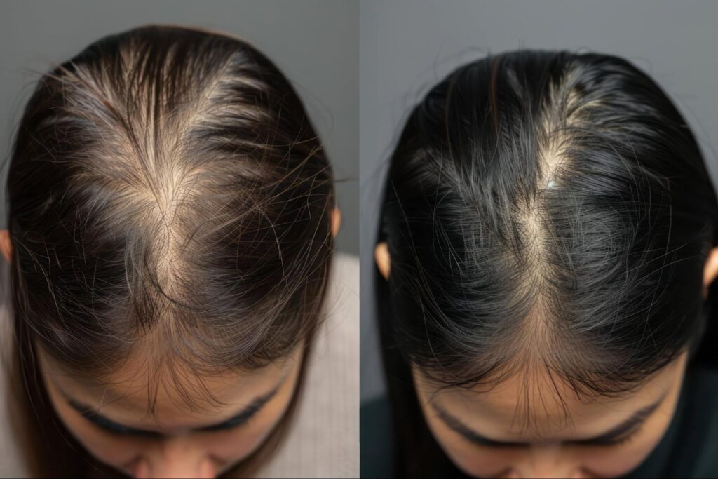 Hair loss treatment with Alma TED, showing a non-invasive and effective solution for thinning hair.